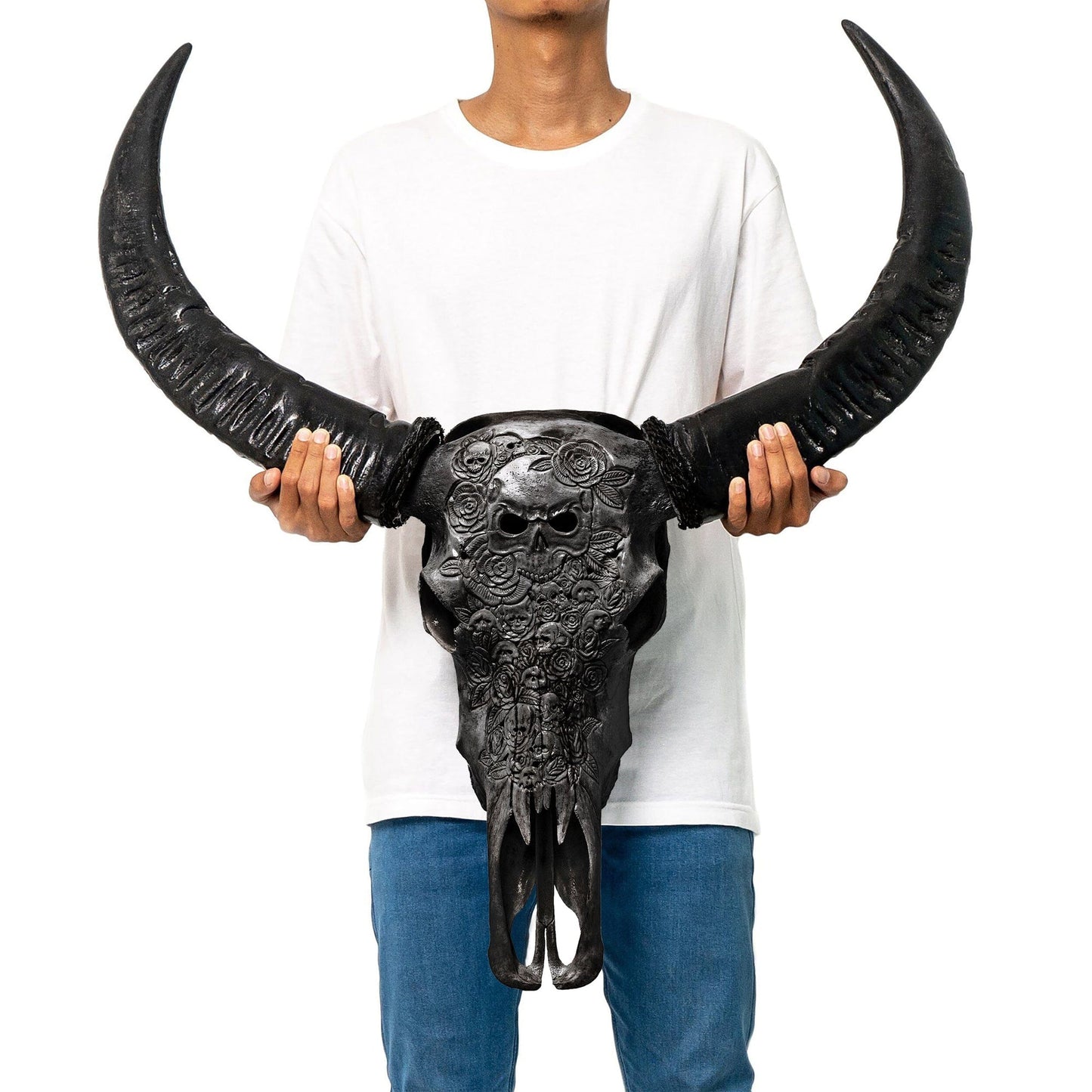 Hand-Carved Buffalo Skull | Thorn
