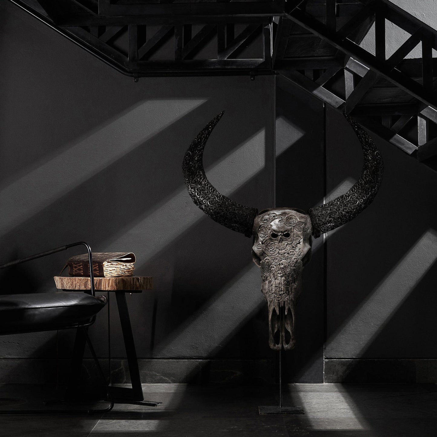 Hand-Carved Buffalo Skull | Thorn