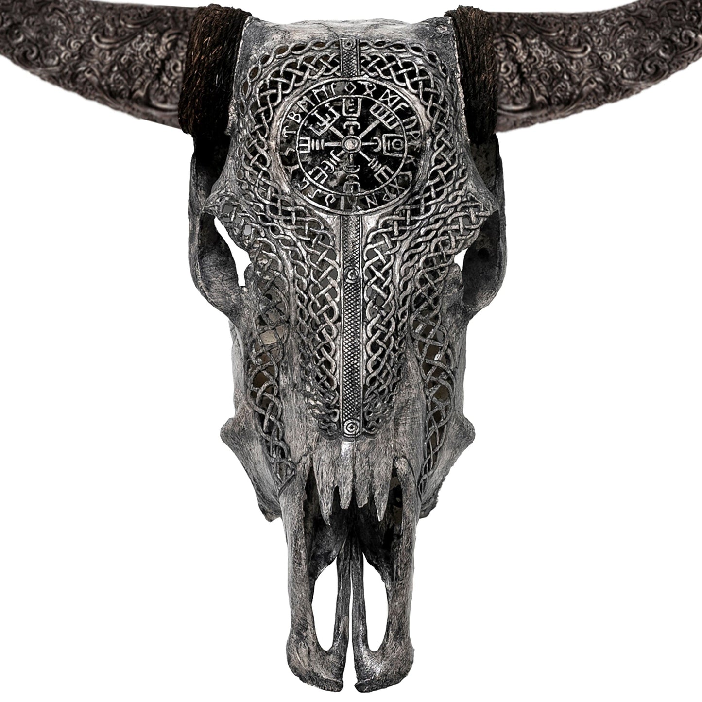 Hand-Carved Cow Skull | Vegvísir